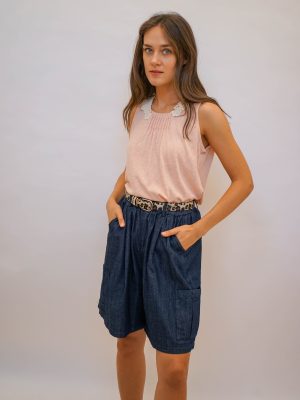 גופיית תחרת קרושה ורוד