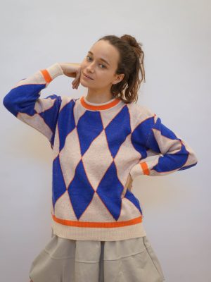 סריג מעויינים אוברסייז בז'