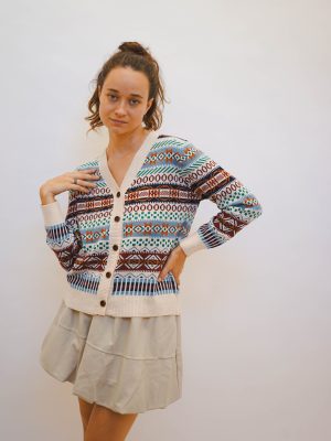 קרדיגן בוהו צבעוני