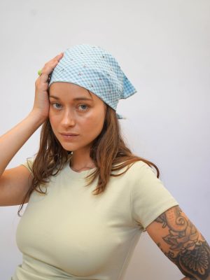 מטפחת פינית שיבוץ תכלת