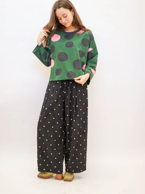 מכנסי דוטס שחור