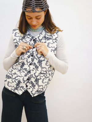 כובע סרוג רשת חום כהה מוכסף