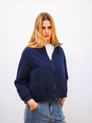 מעיל קווילט דו"צ כחול