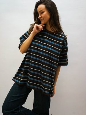 חולצת /טוניקה פסים קונטור חום