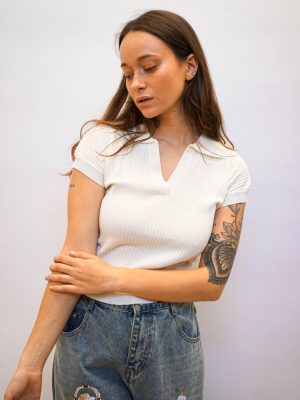 פולו אביב צווארון לבן