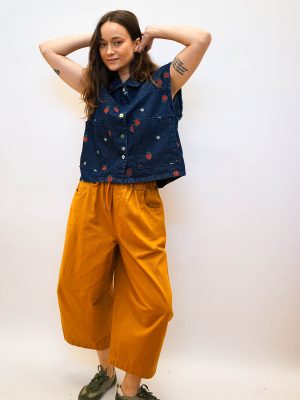 מכנסי מורי צהוב