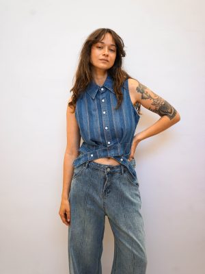 סליבלס ג'ינס פסים