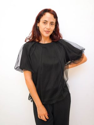 חולצת טול שחור