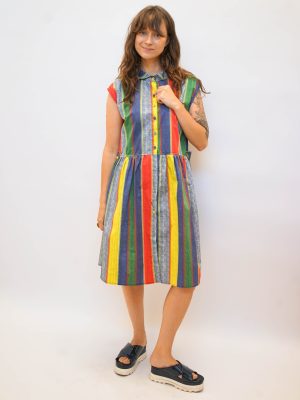 שמלת פסי קיץ multi