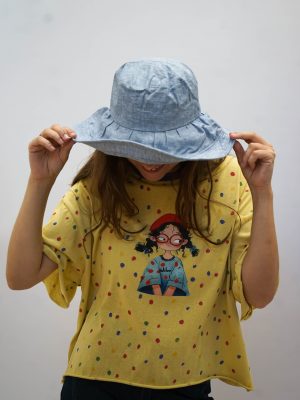 כובע פשתן ג'ינס